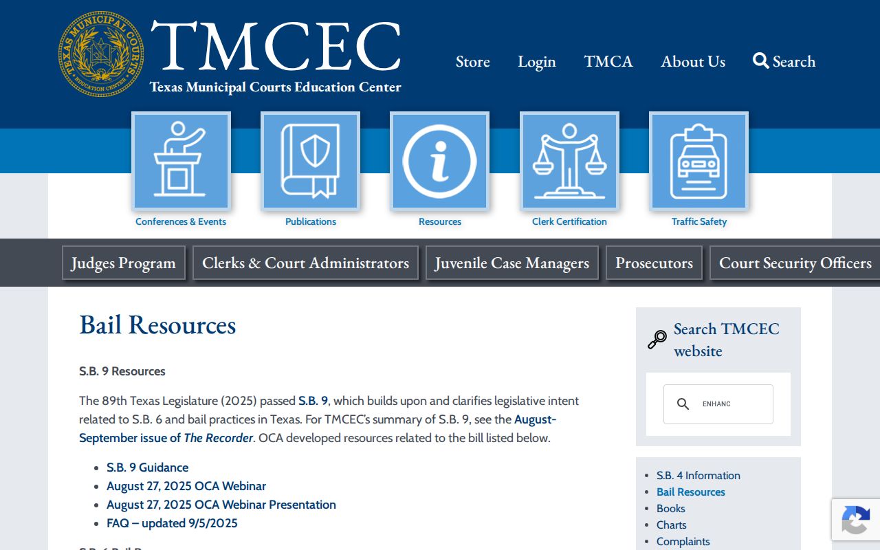 Castro County bench warrant bail resource interface